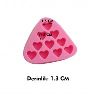 Silikon Kalıp Çoklu Derin Kalp Mum Taş Tozu Kalıbı 10 Lu Silikon Kalıp Çoklu Derin Kalp Mum Taş Tozu Kalıbı 10 Lu