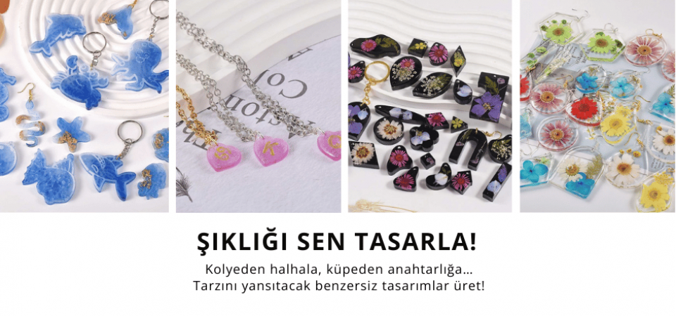 Kolye, küpe, anahtarlık ve halhal kalıpları