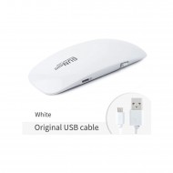 Beyaz Güneş Mini 6W Tırnak Kurutucu Lamba Taşınabilir 6 LED UV Manikür Makinesi