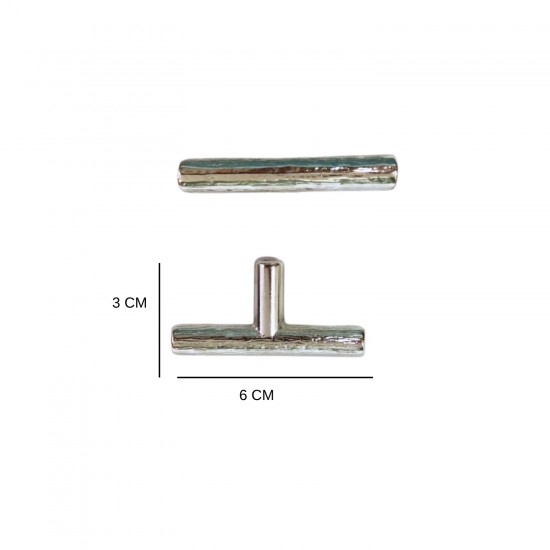 Defne Zamak Epoksi Tepsi Kulpu T Model Dekoratif Kulp (2 Adet) Defne Zamak Epoksi Tepsi Kulpu T Model Dekoratif Kulp (2 Adet)