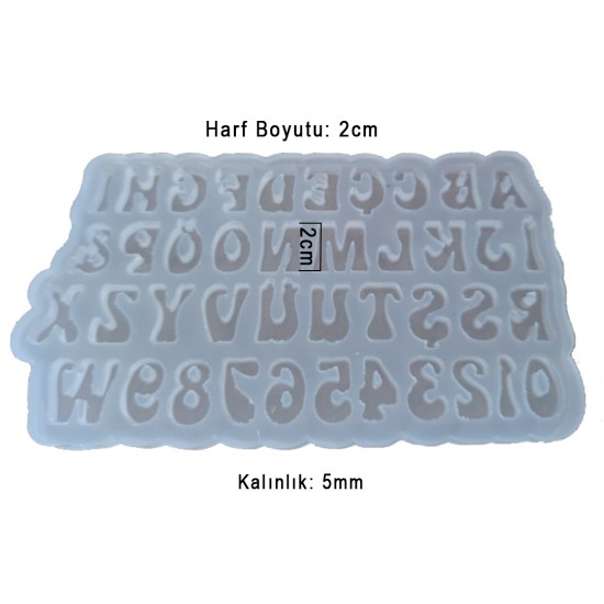 Epoksi Reçine Silikon Harf ve Rakam Kalıp Alfabe Harfler ve Rakamlar Kalıbı 2 CM Epoksi Reçine Silikon Harf ve Rakam Kalıp Alfabe Harfler ve Rakamlar Kalıbı 2 CM