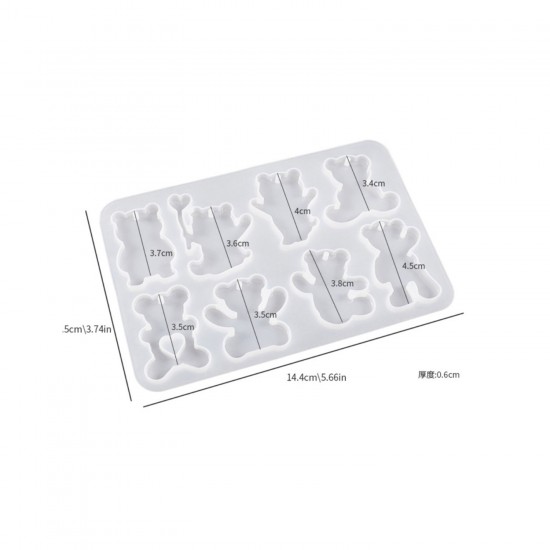 Epoksi Ayıcık Kalıbı Kalıpli Ayı Anahtarlık Kalıbı Ayıcık Kolye Silikon Kalıp 8 li