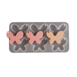 Epoksi Çoklu Kelebek Figürlü Kolye  Anahtarlık Ve Küpe Kalıbı 6 Lı