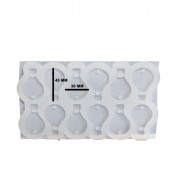 Epoksi Silikon Kalıp Çoklu Kapadokya Balonu Kolye Anahtarlık Küpe Kalıbı 45X30 MM 12 li