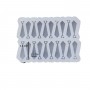Epoksi Silikon Kalıp Çoklu Kravat Kalıbı Delikli Kravat Anahtarlık Takı Küpe Kalıbı 3.8x1.1 CM 20 li