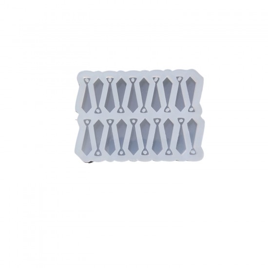 Epoksi Silikon Kalıp Çoklu Kravat Kalıbı Delikli Kravat Anahtarlık Takı Küpe Kalıbı 3.8x1.1 CM 20 li