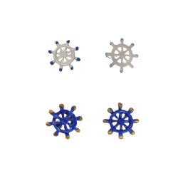 Polyester Dekoratif Mini Gemi Dümeni 3.5 CM - 4 CM (100 Adet)