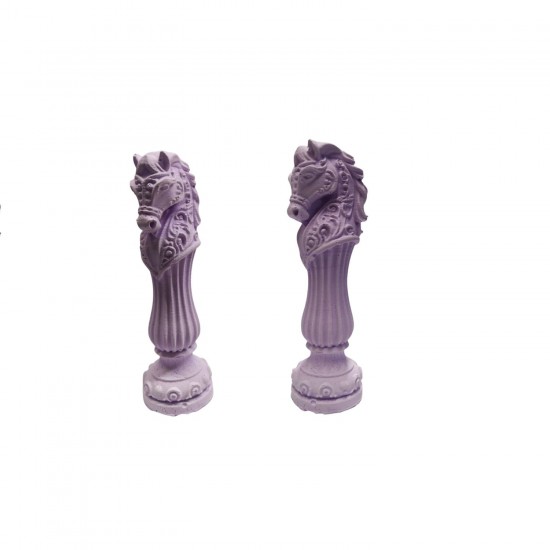 Silikon 3D Çizgili At Figürlü Kalıp Taş Tozu Mum ve Sabun Yapım Kalıbı 12 CM