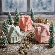Silikon 3D Küçük Boy Kış Temalı Şirin Ev Modeli Mum ve Taş Tozu Dekoratif Süs Kalıbı Silikon 3D Küçük Boy Kış Temalı Şirin Ev Modeli Mum ve Taş Tozu Dekoratif Süs Kalıbı