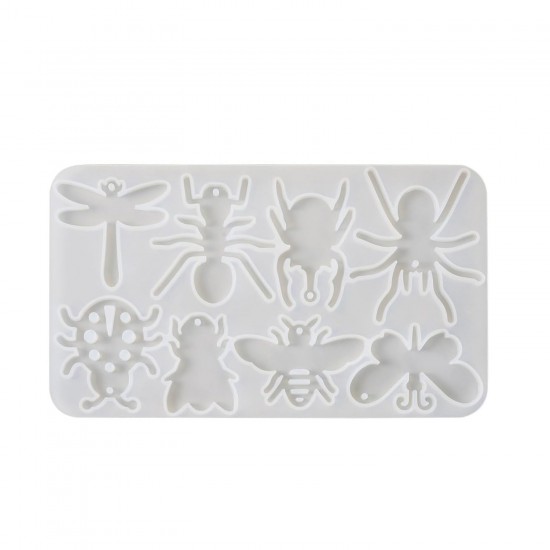 Silikon Hayvan Figürleri Delikli Anahtarlık Kolye ve Küpe Kalıbı 8 Li