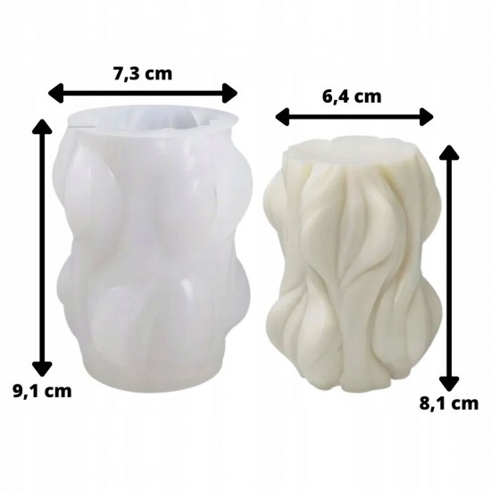 Silikon Büyük Dalga Mum Kalıbı Sütun Mum Kalıbı 9.1X7.3 CM Silikon Büyük Dalga Mum Kalıbı Sütun Mum Kalıbı 9.1X7.3 CM