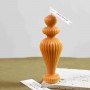 Silikon Avrupa Çizgili Mum Kalıbı Aromaterapi Mumluk Süs Masaüstü Dekorasyon Mumu 12.7 CM Silikon Avrupa Çizgili Mum Kalıbı Aromaterapi Mumluk Süs Masaüstü Dekorasyon Mumu 12.7 CM