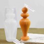 Silikon Avrupa Çizgili Mum Kalıbı Aromaterapi Mumluk Süs Masaüstü Dekorasyon Mumu 12.7 CM Silikon Avrupa Çizgili Mum Kalıbı Aromaterapi Mumluk Süs Masaüstü Dekorasyon Mumu 12.7 CM