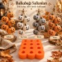 Silikon Kalıp 12’li 3 D Mini Balkabağı – Sabun, Mum, Taş Tozu ve Beton Yapımı İçin Cadılar Bayramı Temalı Silikon Kalıp 12’li 3 D Mini Balkabağı – Sabun, Mum, Taş Tozu ve Beton Yapımı İçin Cadılar Bayramı Temalı