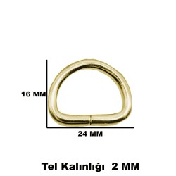 Anahtarlık Montaj Halkası D Çanta Bağlantı Halkası 24x16 MM (100 Adet) Anahtarlık Montaj Halkası D Çanta Bağlantı Halkası 24x16 MM (100 Adet)