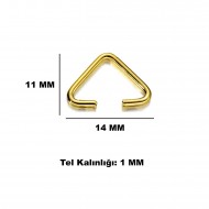 Anahtarlık Montaj Halkası Üçgen Takı Bağlantı Halkası 14x11 MM (1000 Adet)