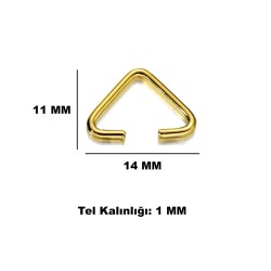 Anahtarlık Montaj Halkası Üçgen Takı Bağlantı Halkası 14x11 MM (1000 Adet)