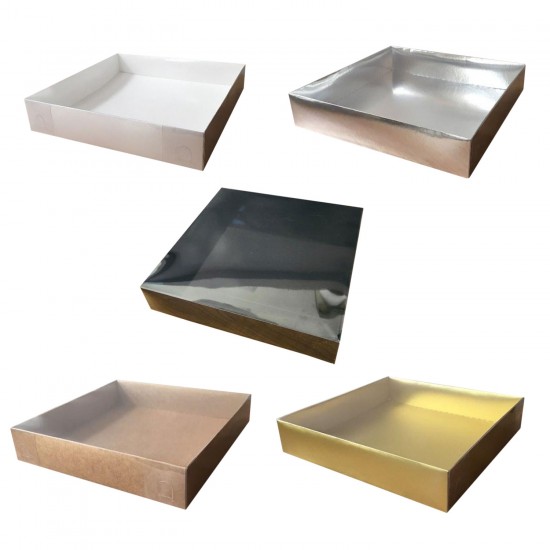 Asetat Kapaklı Karton Kutu Havlu Kutusu 25X25X5 CM (10 Adet) Asetat Kapaklı Karton Kutu Havlu Kutusu 25X25X5 CM (10 Adet)
