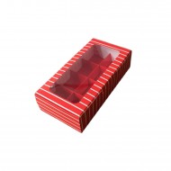 Asetat Pencereli Karton Kutu 20x10x5 CM 8 Bölmeli Kutu (10 Adet)