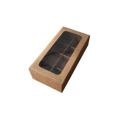 Asetat Pencereli Karton Kutu 20x10x5 CM 8 Bölmeli Kutu (10 Adet) Asetat Pencereli Karton Kutu 20x10x5 CM 8 Bölmeli Kutu (10 Adet)