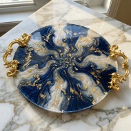 Barok Desenli Vintage Stil Lüks Tepsi ve Sunum Kulpu 9 CM (2 Adet) Barok Desenli Vintage Stil Lüks Tepsi ve Sunum Kulpu 9 CM (2 Adet)