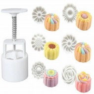 Basmalı Kurabiye Kalıbı Çiçek Şekilli Kurabiye Makinesi 7 Parça 