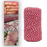 Bileklik İp Beyaz Kırmızı Şans Bilekliği İpi 2 MM (200 GR)