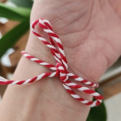 Bileklik İp Beyaz Kırmızı Şans Bilekliği İpi 2 MM (200 GR) Bileklik İp Beyaz Kırmızı Şans Bilekliği İpi 2 MM (200 GR)