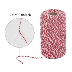 Bileklik İp Beyaz Kırmızı Şans Bilekliği İpi 2 MM (200 GR) Bileklik İp Beyaz Kırmızı Şans Bilekliği İpi 2 MM (200 GR)