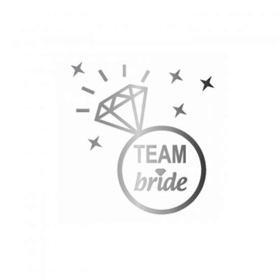 Team Bride Varaklı Geçici Dövme Yüzük Baskılı (10 Adet)