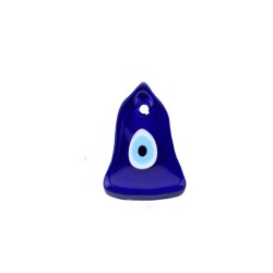 Cam Nazar Boncuğu Delikli Çan Modeli Küçük  Boy 4.5X6 CM Cam Nazar Boncuğu Delikli Çan Modeli Küçük  Boy 4.5X6 CM
