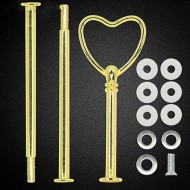 Epoksi 3 Katlı Meyve Ve Cupcake Stant Bağlantı Aparatı Stant Tutucu Kalpli 