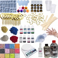 Epoksi Anahtarlık ve Takı Yapım Seti 341 Parça – Profesyonel Epoksi Başlangıç Seti