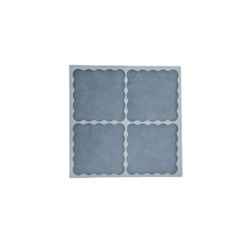 Epoksi Bardak Altlığı 10 CM Tırtıklı Kare  4 lü Epoksi Bardak Altlığı 10 CM Tırtıklı Kare  4 lü
