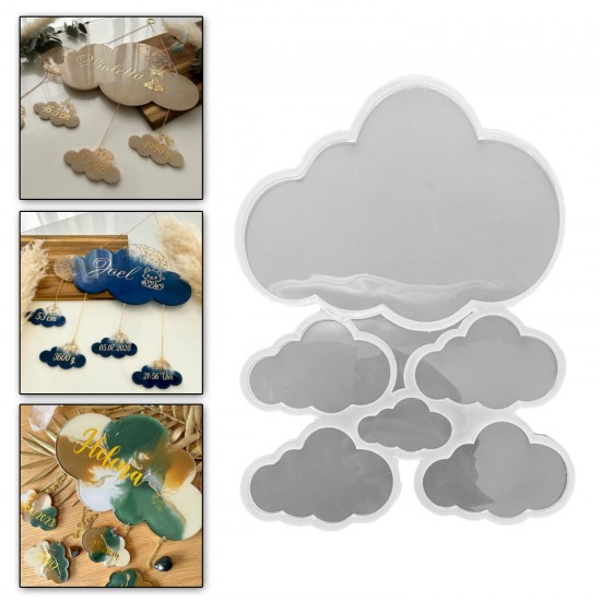 Epoksi Bulut Baby Shower Kapı Süsü Kalıbı Epoksi Bulut Baby Shower Kapı Süsü Kalıbı