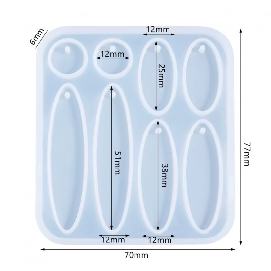 Epoksi Çoklu Anahtarlık Oval Ve Yuvarlak Model Delikli Kolye Küpe Kalıbı Epoksi Çoklu Anahtarlık Oval Ve Yuvarlak Model Delikli Kolye Küpe Kalıbı