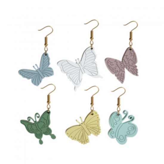 Epoksi Çoklu Kelebek Figürleri Kolye Ve Küpe Kalıbı 6 Lı