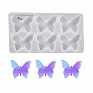 Epoksi Çoklu Kelebek Kolye ve Anahtarlık Kalıbı 4 CM 6 Lı