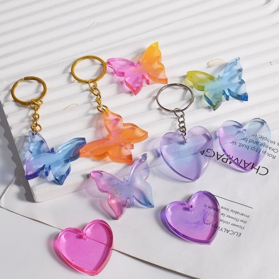 Epoksi Çoklu Kelebek Kolye ve Anahtarlık Kalıbı 4 CM 6 Lı