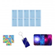 Epoksi Çoklu Silikon Kalıp Anahtarlık Kalıbı Dikdörtgen Seri Döküm Kalıbı 4X6 CM 10 Lu Epoksi Çoklu Silikon Kalıp Anahtarlık Kalıbı Dikdörtgen Seri Döküm Kalıbı 4X6 CM 10 Lu