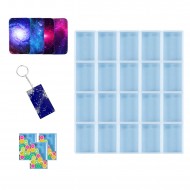 Epoksi Çoklu Silikon Kalıp Anahtarlık Kalıbı Dikdörtgen Seri Döküm Kalıbı 4X6 CM 20 Li Epoksi Çoklu Silikon Kalıp Anahtarlık Kalıbı Dikdörtgen Seri Döküm Kalıbı 4X6 CM 20 Li