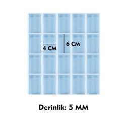 Epoksi Çoklu Silikon Kalıp Anahtarlık Kalıbı Dikdörtgen Seri Döküm Kalıbı 4X6 CM 20 Li Epoksi Çoklu Silikon Kalıp Anahtarlık Kalıbı Dikdörtgen Seri Döküm Kalıbı 4X6 CM 20 Li
