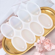 Epoksi Çoklu Silikon Kalıp Anahtarlık Oval Delikli Kolye Küpe Kalıbı 5X3 CM 8 Li Epoksi Çoklu Silikon Kalıp Anahtarlık Oval Delikli Kolye Küpe Kalıbı 5X3 CM 8 Li