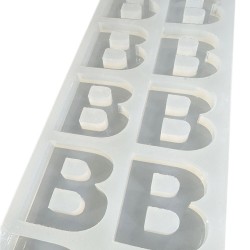 Epoksi Çoklu Silikon Kalıp B Harfi Anahtarlık Reçine Seri Döküm Kalıbı 4 CM 10 Lu Epoksi Çoklu Silikon Kalıp B Harfi Anahtarlık Reçine Seri Döküm Kalıbı 4 CM 10 Lu