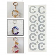 Epoksi Çoklu Silikon Kalıp C Harfi Anahtarlık Reçine Seri Döküm Kalıbı 4 CM 10 Lu Epoksi Çoklu Silikon Kalıp C Harfi Anahtarlık Reçine Seri Döküm Kalıbı 4 CM 10 Lu
