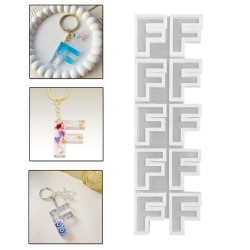Epoksi Çoklu Silikon Kalıp Düz F Harfi Anahtarlık Reçine Seri Döküm Kalıbı 4 CM 10 Lu Epoksi Çoklu Silikon Kalıp Düz F Harfi Anahtarlık Reçine Seri Döküm Kalıbı 4 CM 10 Lu