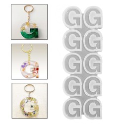 Epoksi Çoklu Silikon Kalıp Düz G Harfi Anahtarlık Reçine Seri Döküm Kalıbı 4 CM 10 Lu Epoksi Çoklu Silikon Kalıp Düz G Harfi Anahtarlık Reçine Seri Döküm Kalıbı 4 CM 10 Lu