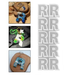 Epoksi Çoklu Silikon Kalıp Düz R Harfi Anahtarlık Reçine Seri Döküm Kalıbı 4 CM 10 Lu Epoksi Çoklu Silikon Kalıp Düz R Harfi Anahtarlık Reçine Seri Döküm Kalıbı 4 CM 10 Lu