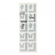 Epoksi Çoklu Silikon Kalıp L Harfi Anahtarlık Reçine Seri Döküm Kalıbı 4 CM 10 Lu