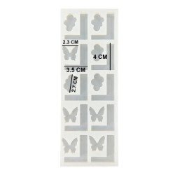 Epoksi Çoklu Silikon Kalıp L Harfi Anahtarlık Reçine Seri Döküm Kalıbı 4 CM 10 Lu